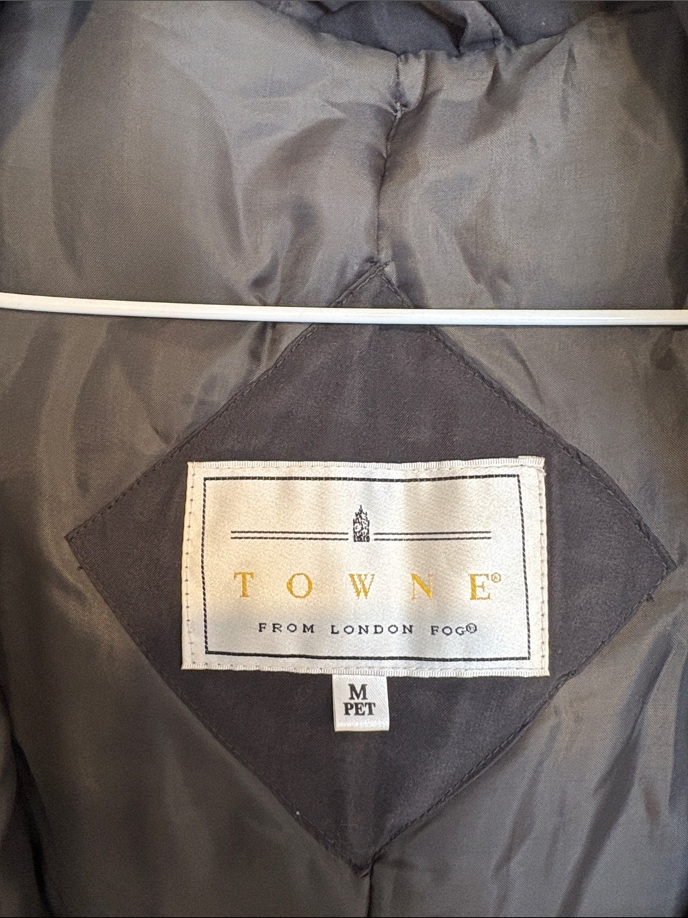 Vintage Towne by London Fog Long Hooded Winter Coat Gray M Petite - Picture 6 of 11